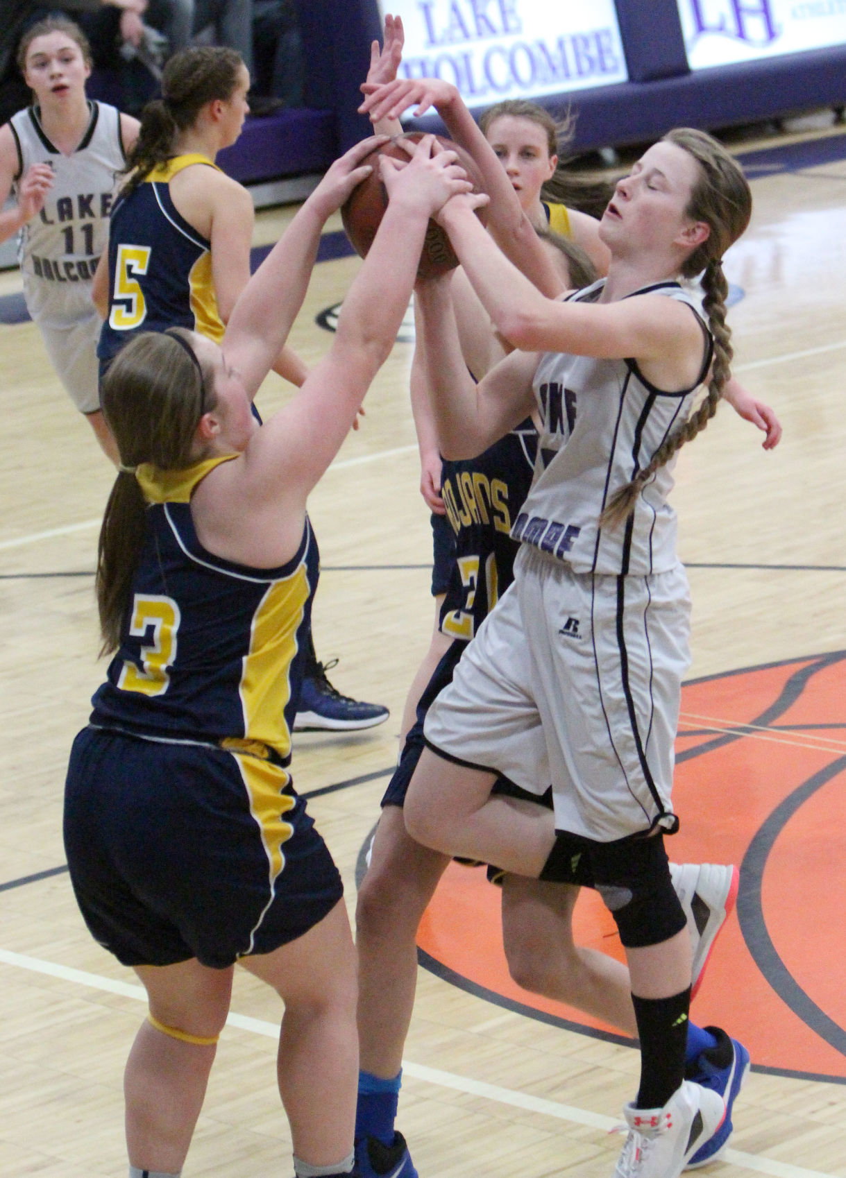 New Auburn at Lake Holcombe girls basketball 2-13-18